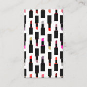 Modernes Lux Lipstick-Muster für Künstler Visitenkarte (Vorderseite)