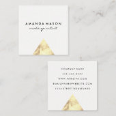 Modernes Luxe Dreieck Quadratische Visitenkarte (Vorne/Hinten)