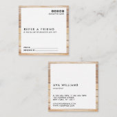 Modernes Luxe-Holz-sauberes Layout Quadratische Visitenkarte (Vorne/Hinten)