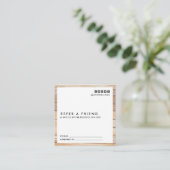 Modernes Luxe-Holz-sauberes Layout Quadratische Visitenkarte (Stehend Vorderseite)