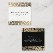 Modernes Luxe Muster Trim Quadratische Visitenkarte (Vorne/Hinten)