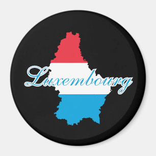 Modernes Luxemburg luxuriöse Flag Karte Souvenir Magnet