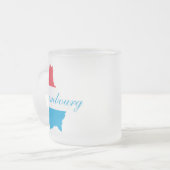 Modernes Luxemburg luxuriöse Flag Karte Souvenir Mattglastasse (Vorderseite Links)