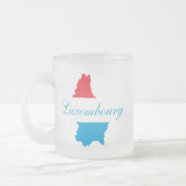 Modernes Luxemburg luxuriöse Flag Karte Souvenir Mattglastasse (Links)
