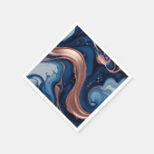 Modernes luxuriöses Flüssigmetall Abstrakt Serviette (Ecke)