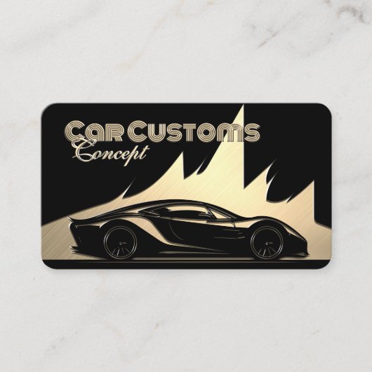 Modernes Luxuriöses, in Schwarz und Gold gegrabene Visitenkarte (Vorderseite)