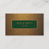 Modernes, luxuriöses Kupfergold-Glitzer Visitenkarte (Vorderseite)