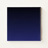 Modernes, luxuriöses Mongram Graph Paper Notizblock (Rückseite)