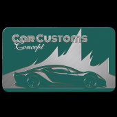 Modernes Luxus-Aquamarin-Silber-Gravur Auto Visitenkarte