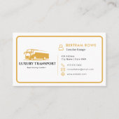 Modernes Luxus-Busunternehmen | Gold Visitenkarte (Vorderseite)