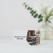 Modernes Luxus-Car Rental & Sales QR Code Foto Visitenkarte (Stehend Vorderseite)