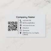 Modernes Luxus-Car Rental & Sales QR Code Foto Visitenkarte (Rückseite)