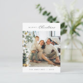 Modernes Luxus, das einfachste Foto der Weihnachts Postkarte (Stehend Vorderseite)