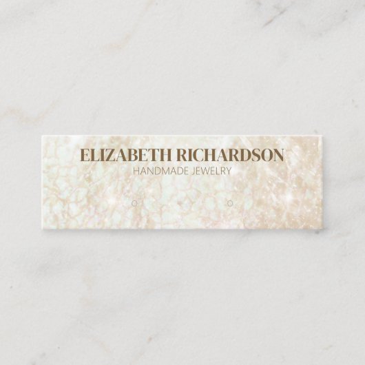 Modernes Luxus Elegantes Gestreiftes Schmuckstück- Mini Visitenkarte (Vorderseite)