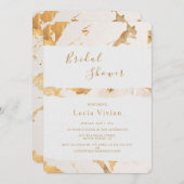 Modernes Luxus Gold Abstraktes Brautparty Einladung (Vorne/Hinten)