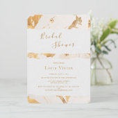 Modernes Luxus Gold Abstraktes Brautparty Einladung (Stehend Vorderseite)