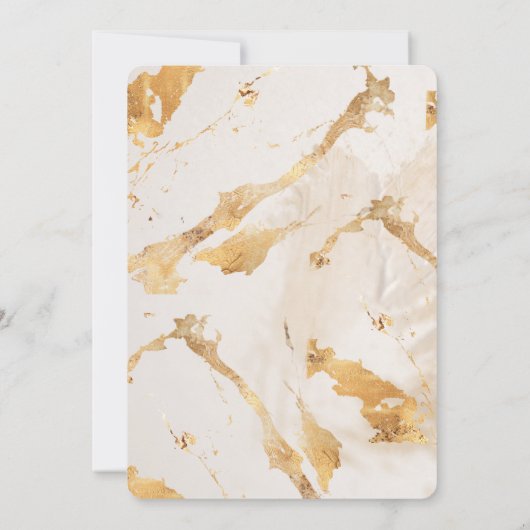 Modernes Luxus Gold Abstraktes Brautparty Einladung (Rückseite)