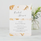 Modernes Luxus Gold Abstraktes Brautparty Einladung (Stehend Vorderseite)