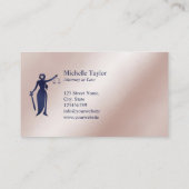 Modernes Luxus Gold Anwaltsbüro Visitenkarte (Rückseite)