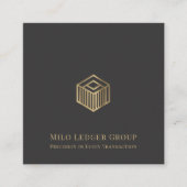 Modernes Luxus-Logo Quadratische Visitenkarte (Vorderseite)