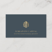Modernes Luxus Logo Wealth Management Visitenkarte (Vorderseite)