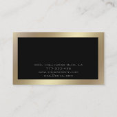 Modernes Luxus-Luxus-Kontur Gold Visitenkarte (Rückseite)