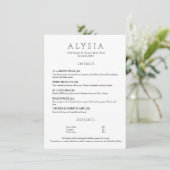 Modernes Luxus-Minimalist-Restaurant Menükarte (Stehend Vorderseite)