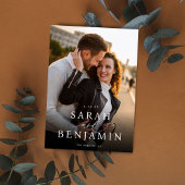 Modernes M Foto Vertikal Chic Save the Date 2 Einladung