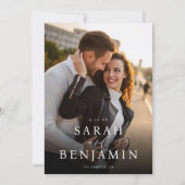 Modernes M Foto Vertikal Chic Save the Date 2 Einladung (Vorderseite)