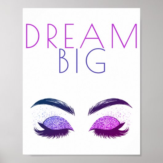 Modernes, mädchenhaft inspirierend motivierend Zit Poster (Vorne)