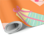 Modernes mädchenhaftes Geburtstag Geschenkpapier (Rolleneckpunkt)