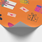 Modernes mädchenhaftes Geburtstag Geschenkpapier (Ecke)