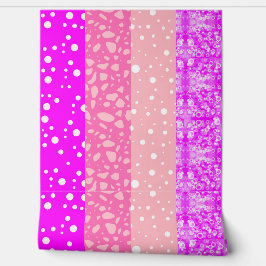 Modernes Mädchenzimmer (rosa Farben) mit Blumenbez Tapete