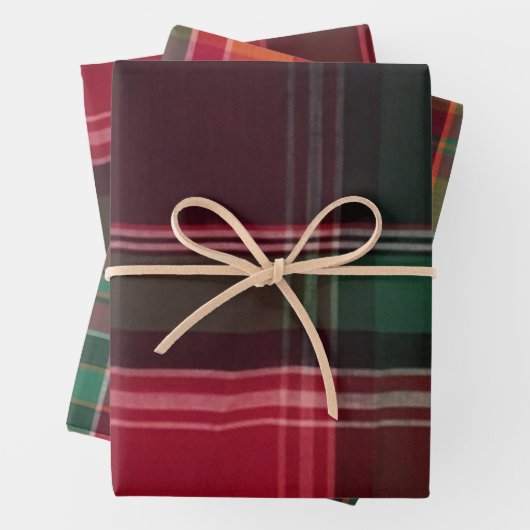 Modernes Madras Kariert Square Pattern Karibik Geschenkpapier Set (Beispiel)