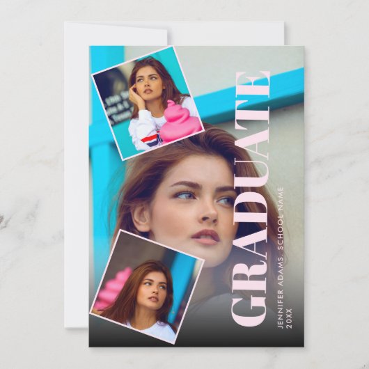 Modernes Magazin 3 Fotos Abschluss Ankündigung (Vorderseite)