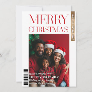 Modernes Magazin Cover Family Foto Highlights Einladung