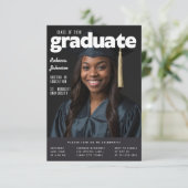 Modernes Magazin Cover Foto Abschluss Einladung (Stehend Vorderseite)