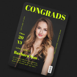 Modernes Magazin Cover Grad Party Graduation Party Einladung