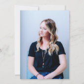 Modernes Magazin für 2 Fotos Abschluss Einladung (Rückseite)