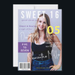 Modernes Magazin für 2 Fotos Sweet 16 Einladung<br><div class="desc">Modernes Magazin für 2 Fotos Sweet 16 Einladung</div>