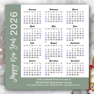 Modernes Magazin Green 2026 Kalender Business Magn Magnetkarte