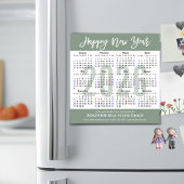 Modernes Magazin Green 2026 Kalender Business Magn Magnetkarte