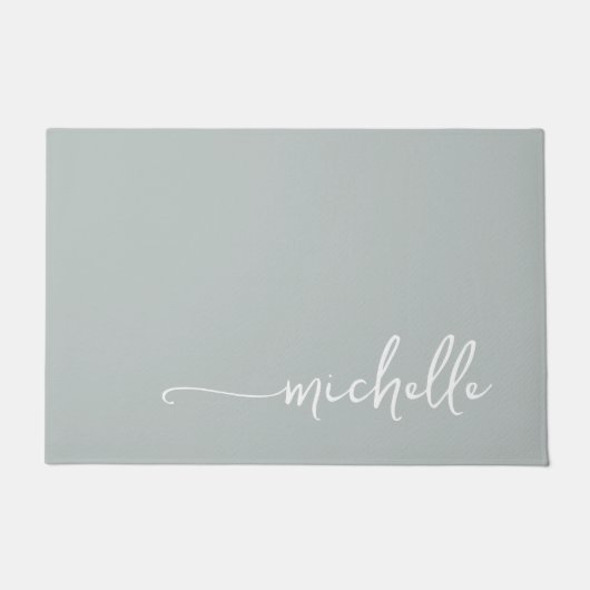 Modernes Magazin Green Calligraphy Fußmatte (Vorderseite)