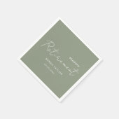 Modernes Magazin Green Happy Rente Personalisiert Serviette (Ecke)