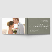 Modernes Magazin Green Wedding Foil Gästebuch (Voll)