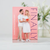 Modernes Magazin Look Endlich Foto Save The Date (Stehend Vorderseite)