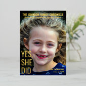 Modernes Magazin "Senior Abschluss Cover Grad Foto Folieneinladung (Stehend vorne)