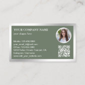 Modernes Magazin Terrazzo Real Anwesen Foto QR Cod Visitenkarte (Rückseite)