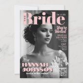 Modernes Magazine Cover Brautparty Einladung (Vorderseite)