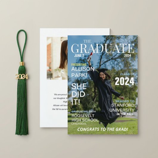 Modernes Magazine Foto Abschluss Ankündigung